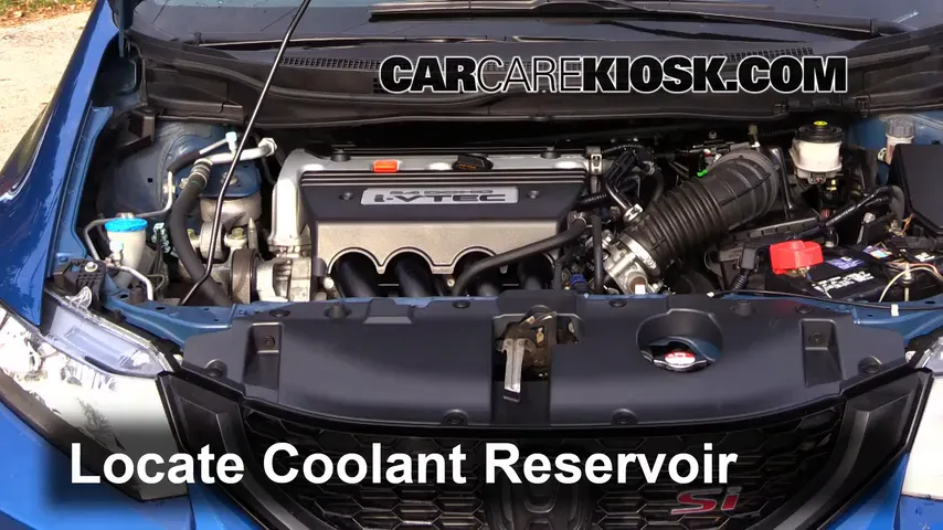 2013 Honda Civic Si 2.4L 4 Cyl. Sedan Coolant (Antifreeze) Add Coolant